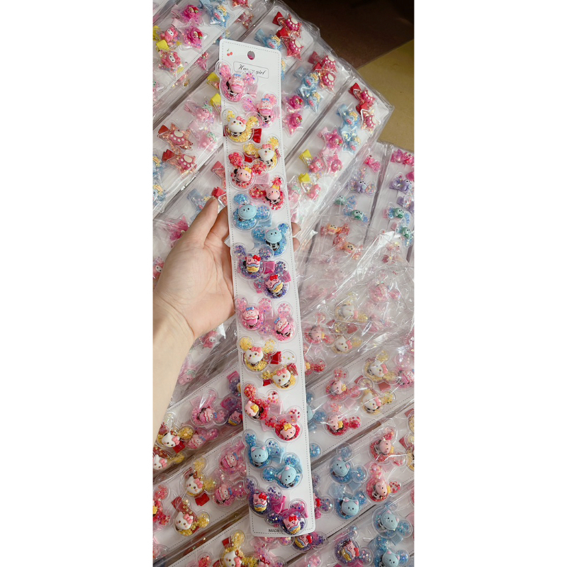 Sỉ 1 dây kẹp nhũ họa tiết thú cho trẻ em