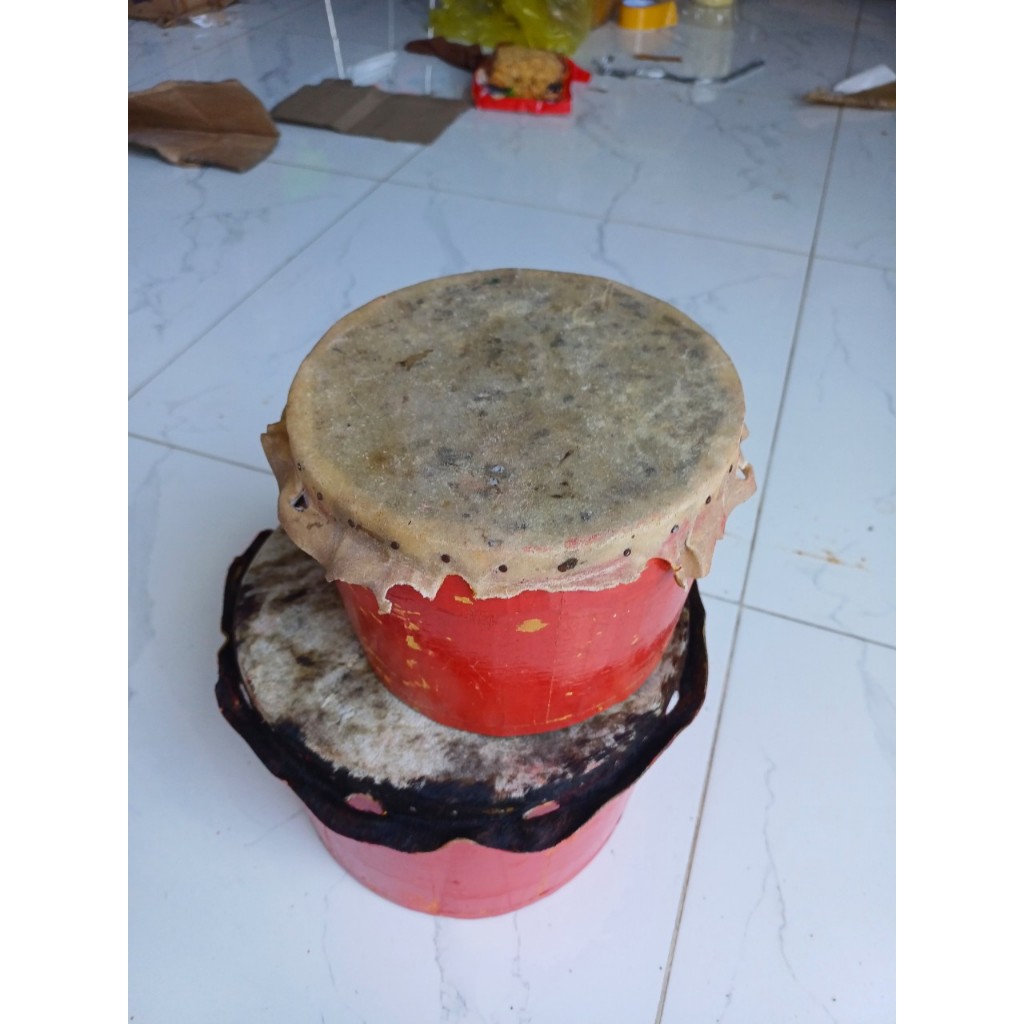 Trống múa lân to da trâu thật có dùi