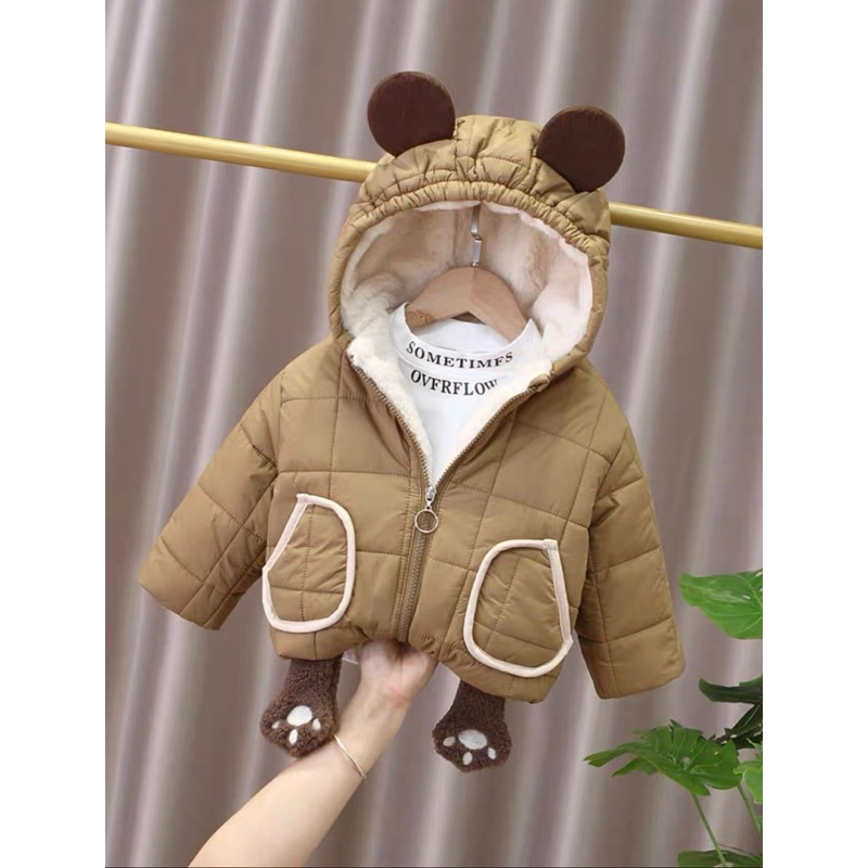 Áo khoác phao lông cho bé trai bé gái hàng quảng châu cao cấp