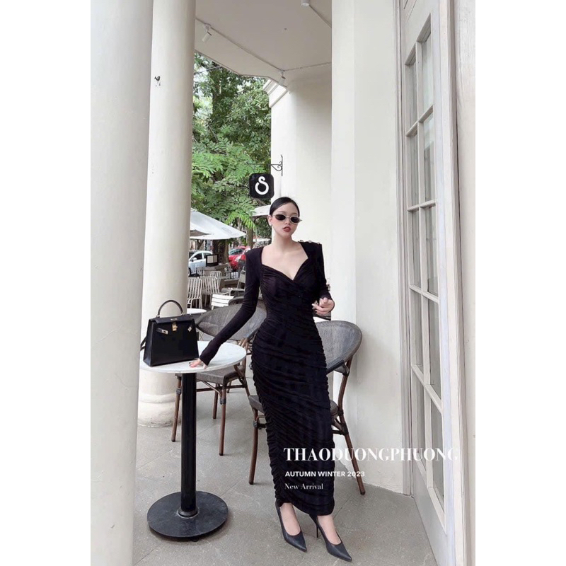 Váy thun rúm ngực