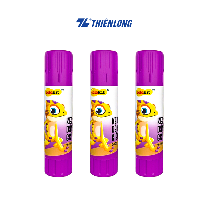 Combo 3 Keo khô Thiên Long Colokit tím đổi màu trong suốt G-C008