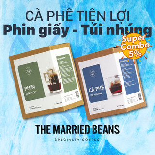 Combo cà phê tiện lợi: Cà phê túi nhúng + Cà phê phin giấy | The Married Beans Coffee Đà Lạt - Giảm 5%