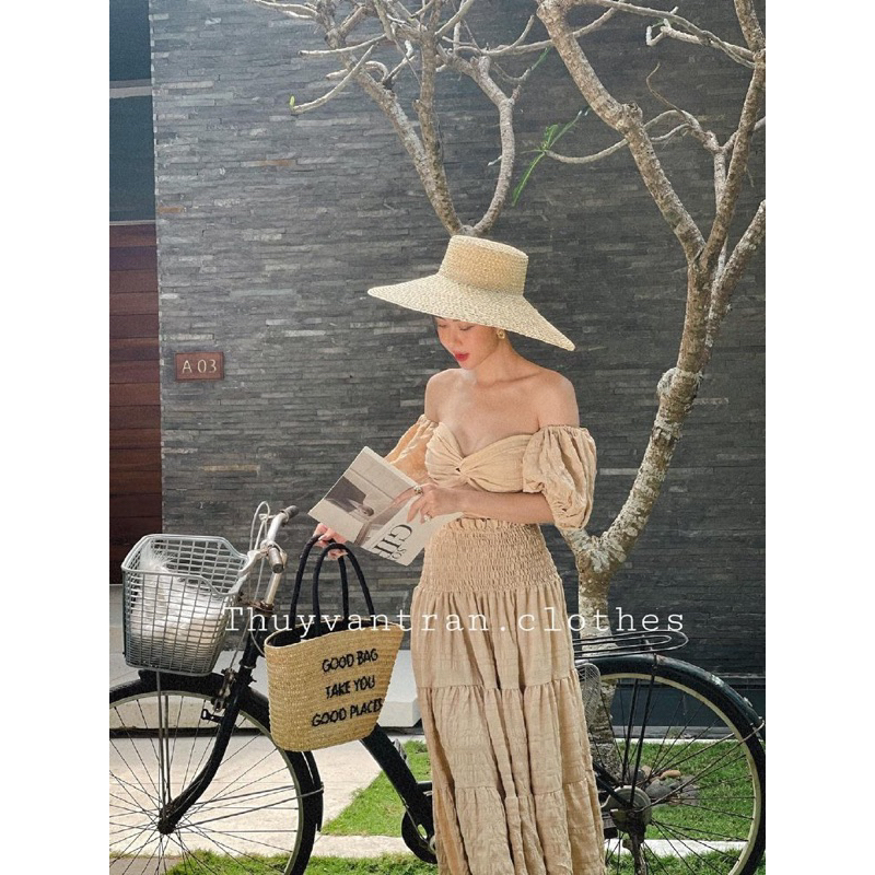 Set nâu tay phồng