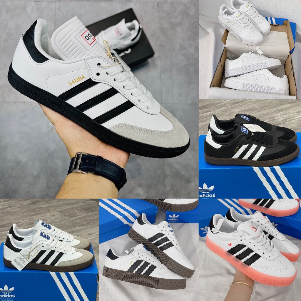 Giày Adidas Samba Classic White nam nữ, giày Samba bản cao cấp Trung full phụ kiện