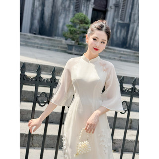 Set áo dài Thanh Ngọc nhẹ nhàng thanh khiết Design by Rimmy