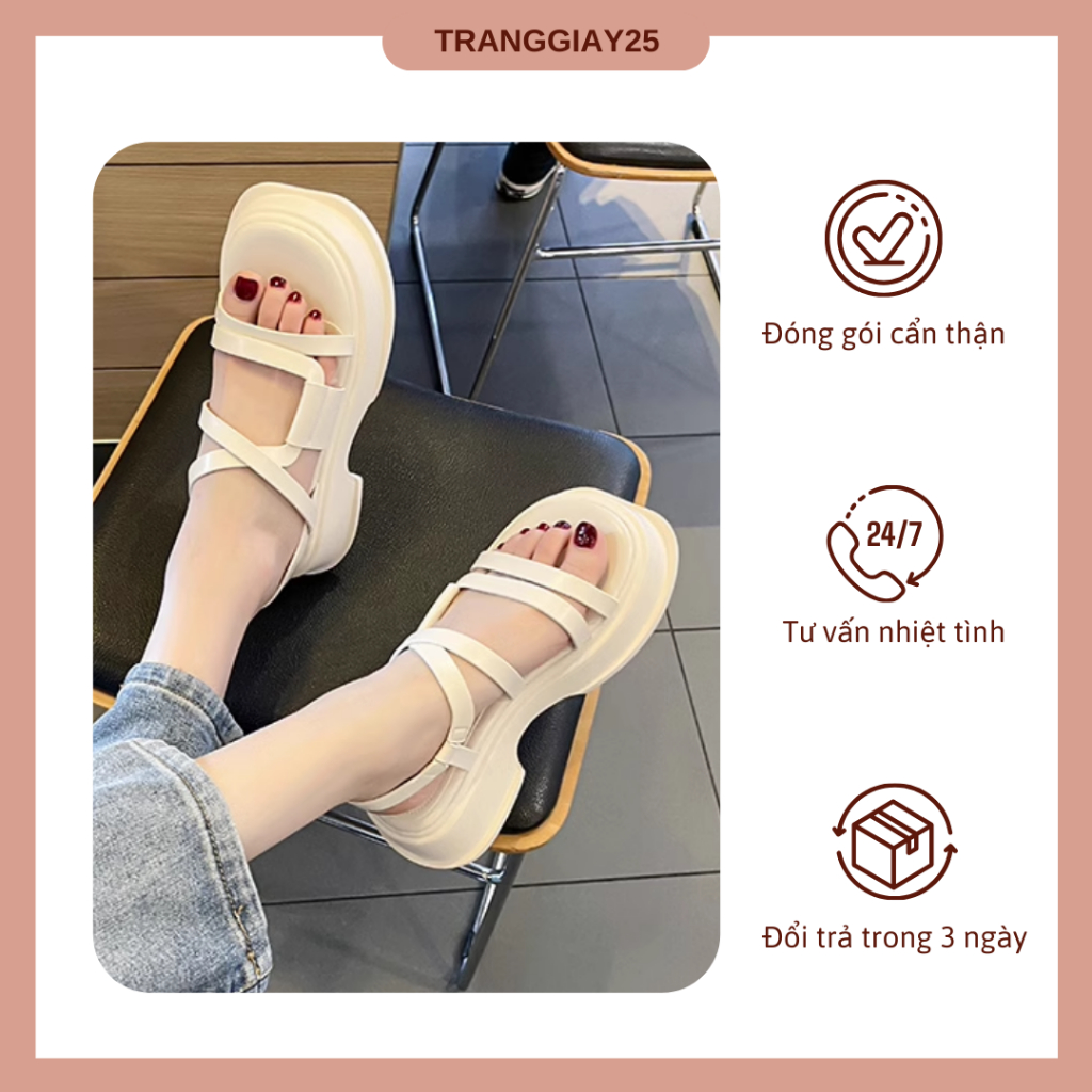 Sandal nữ đế cao đan dây độc lạ thời trang mùa hè hàng Quảng Châu Fullbox S9