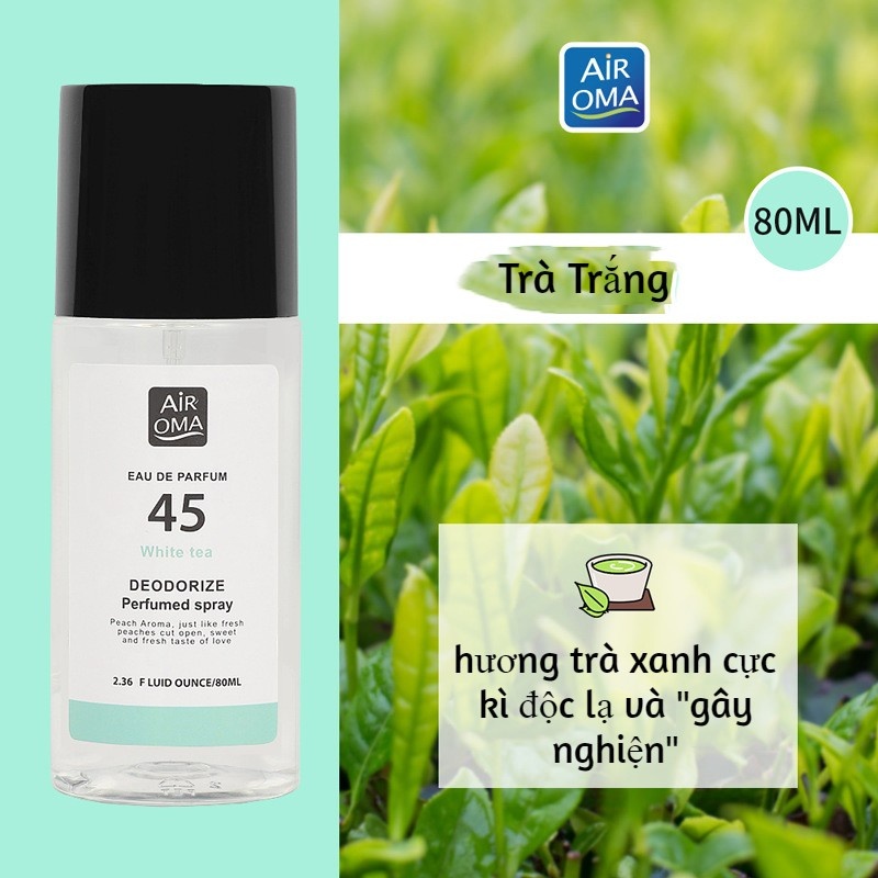 Xịt Thơm Quần Áo Air Oma Nước Hoa Dung Tích 80ml Nhẹ Nhàng Thanh Lịch, Nước Hoa Xịt Quần Áo Thơm Lâu Tươi Mát Cả Ngày.