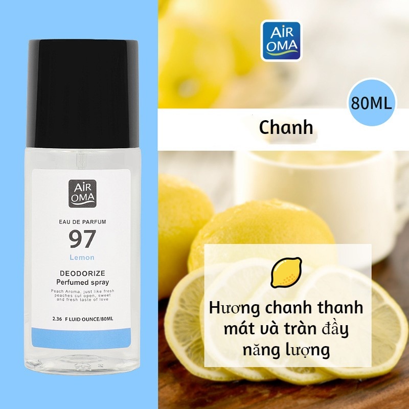 Xịt Thơm Quần Áo Air Oma Nước Hoa Dung Tích 80ml Nhẹ Nhàng Thanh Lịch, Nước Hoa Xịt Quần Áo Thơm Lâu Tươi Mát Cả Ngày.