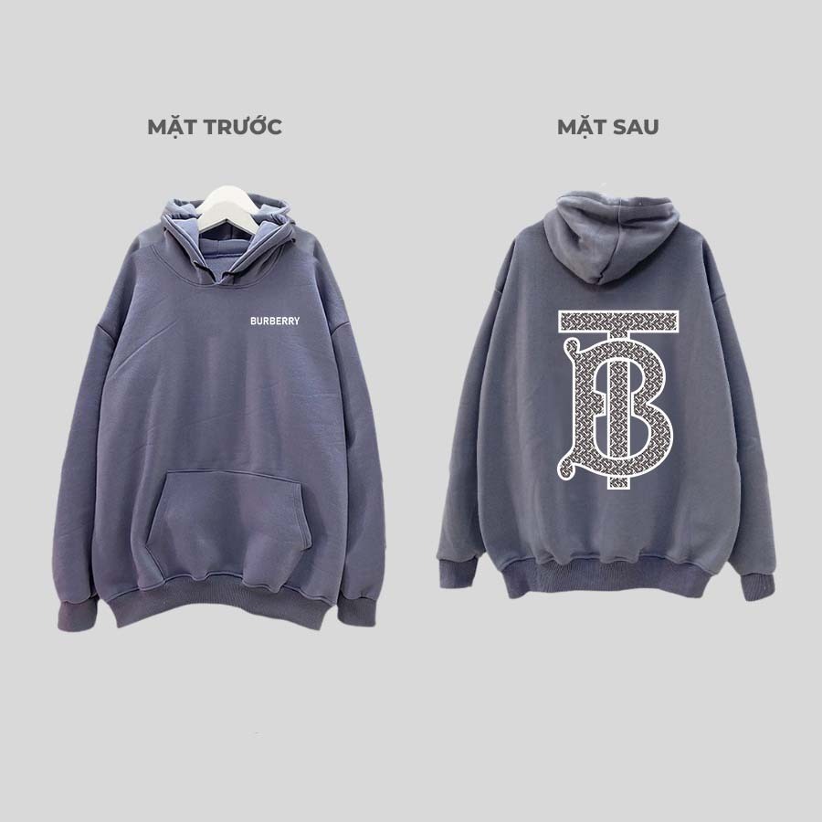 Áo Hoodie BBR TB Chất Liệu Nỉ Bông Dầy Dặn,Áo Nỉ Bông Sỏ Dây Khuy Kim Loại Hình Cực Nét