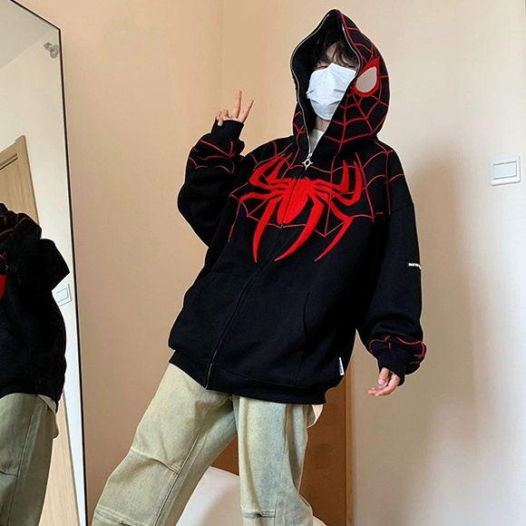 Áo Hoodie Nhện SpiderMan Phong Cách Cực Chất, Hàng Nỉ Hình Thêu Cực Xịn Xò,Hoodie Phong Cách Thể Thao Hàn Quốc