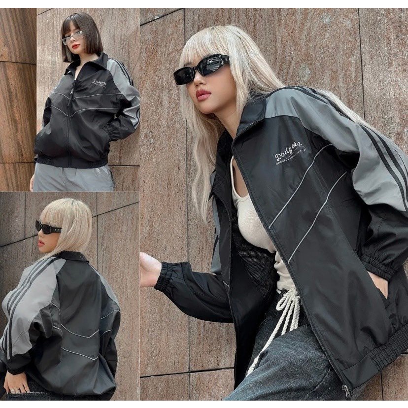 Áo Khoác Gió Dodgera Form Unisex Nam Nữ, Áo Gió 2 Lớp Logo Thêu Siêu Nét