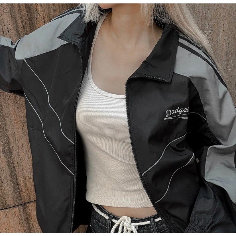 Áo Khoác Gió Dodgera Form Unisex Nam Nữ, Áo Gió 2 Lớp Logo Thêu Siêu Nét