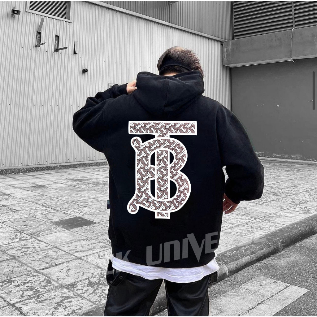 Áo Hoodie BBR TB Chất Liệu Nỉ Bông Dầy Dặn,Áo Nỉ Bông Sỏ Dây Khuy Kim Loại Hình Cực Nét