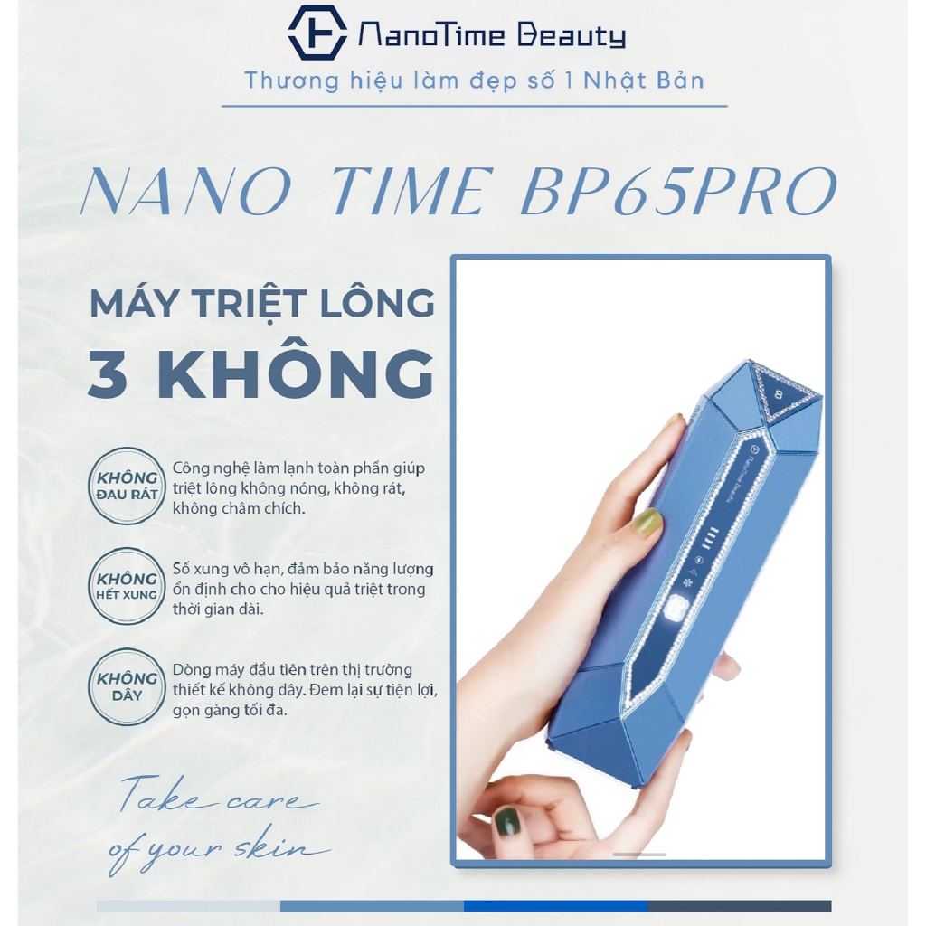 Máy triệt lông trẻ hóa da công nghệ IPL đá sapphire lạnh Nanotime B65pro bàn Diamond của nhà HT Beauty, triệt vĩnh viễn