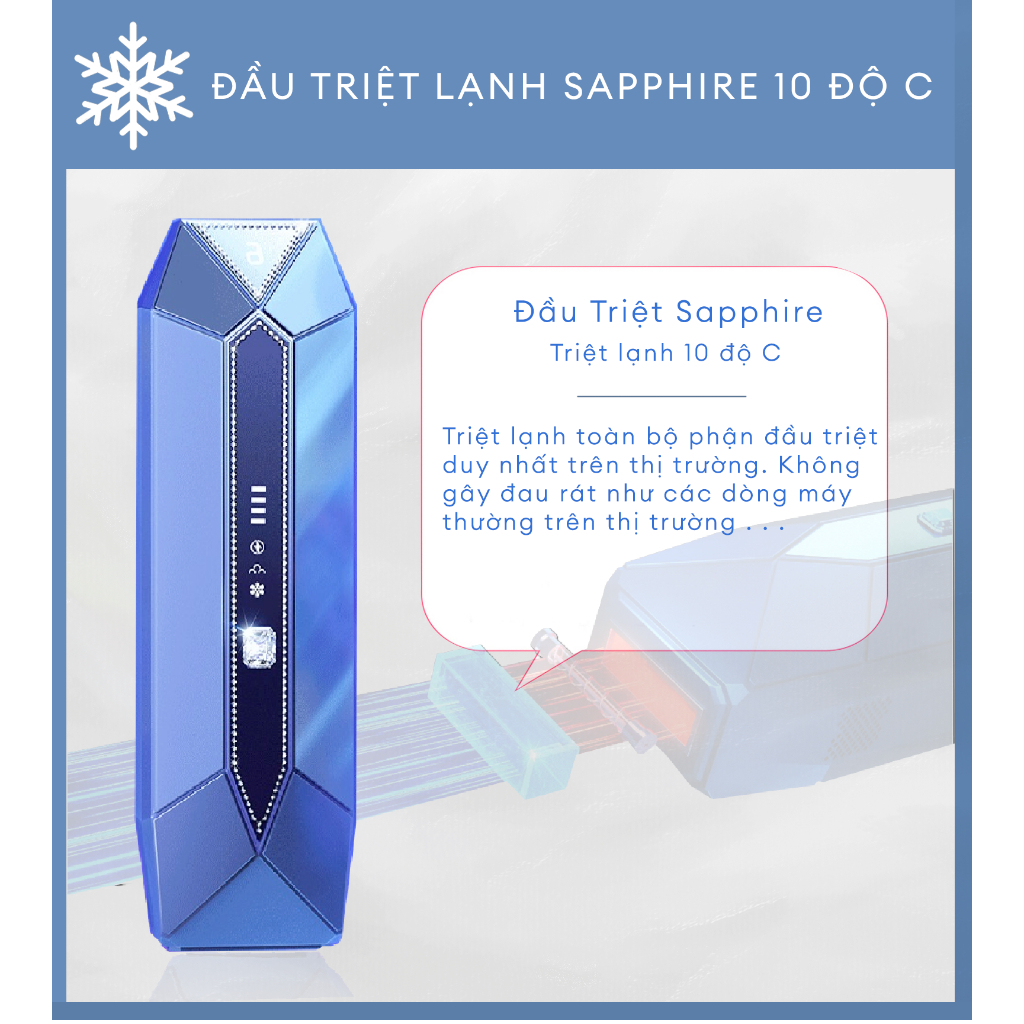 Máy triệt lông trẻ hóa da công nghệ IPL đá sapphire lạnh Nanotime B65pro bàn Diamond của nhà HT Beauty, triệt vĩnh viễn