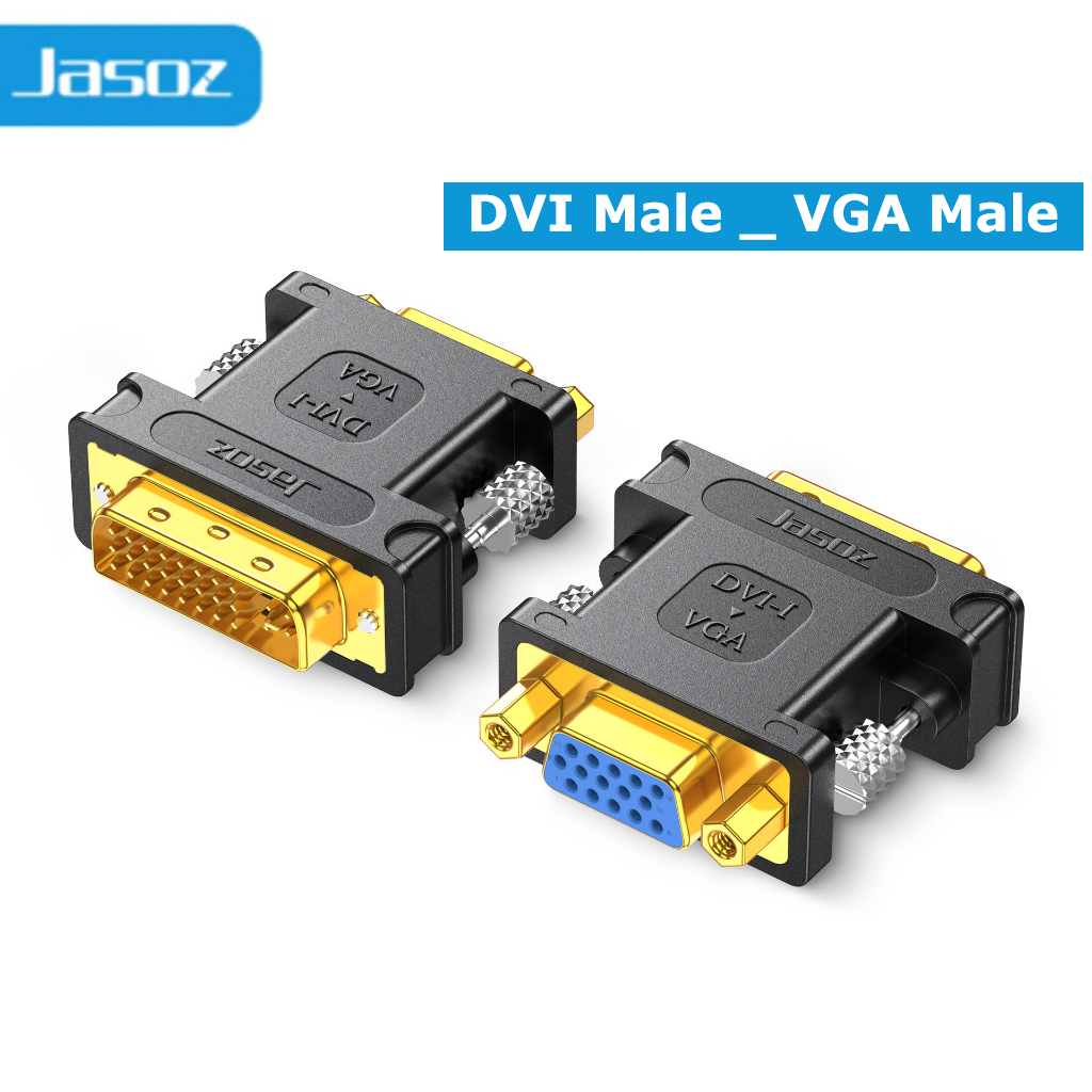 Đầu chuyển DVI (24+5) to VGA Cao Cấp, DVI sang VGA, đầu nối mạ vàng, Kết nối màn hình, máy chiếu, BH 12 tháng