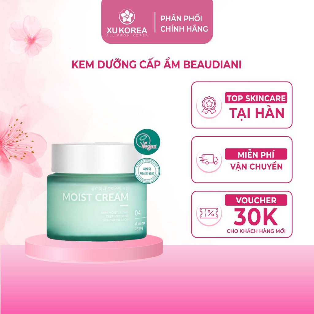 Kem dưỡng cấp ẩm chính hãng Hàn Quốc Beaudiani Moist Cream | Xù Korea