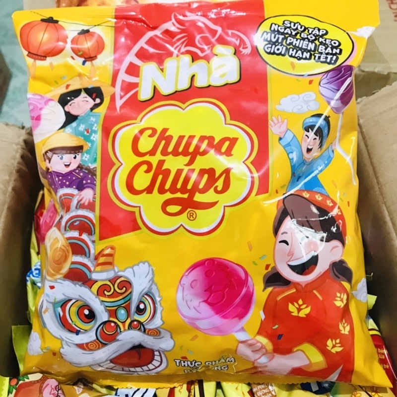 Kẹo Mút Chupa Chups hương trái cây gói 600g