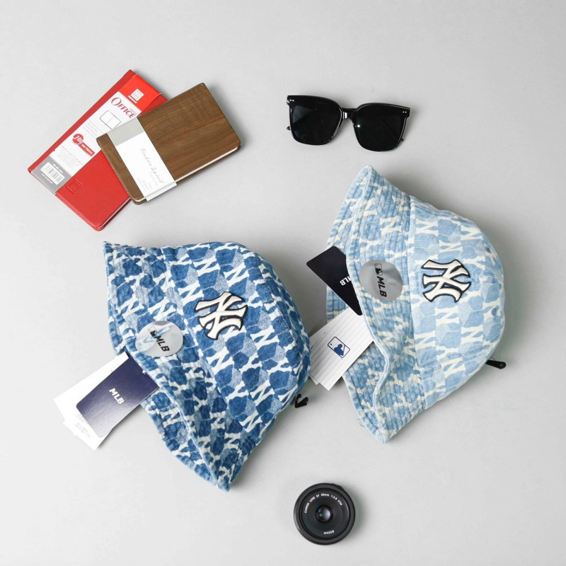 Mũ lưỡi trai và mũ vành chất liệu bò mỏng hoạ tiết N.Y cho bé trai bé gái