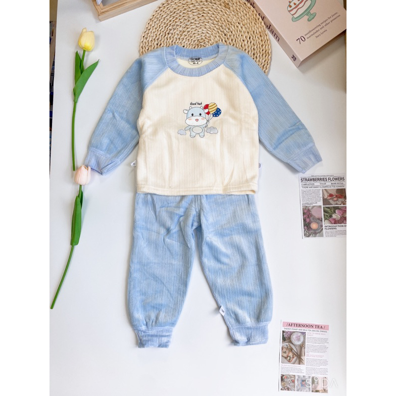 Bộ nhung lót lông cho bé quảng châu cao cấp