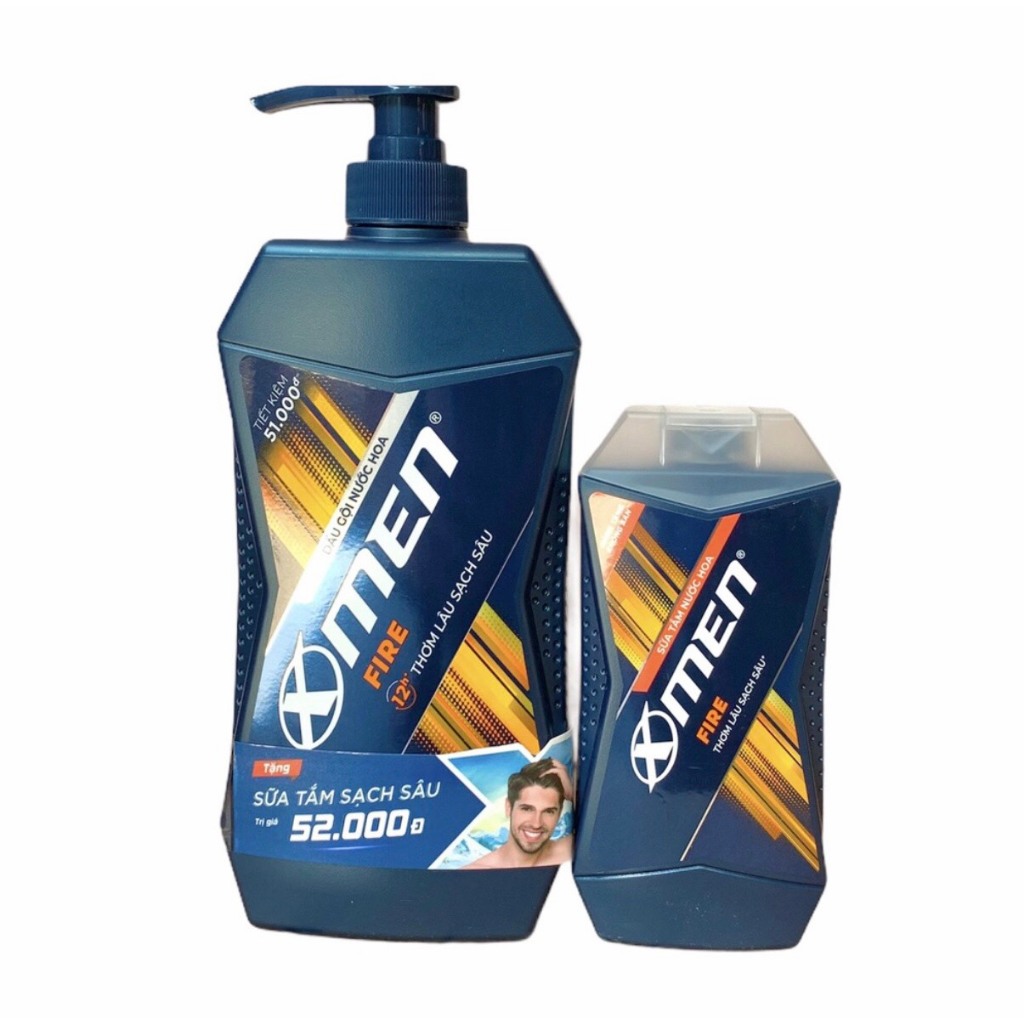 Dầu Gội X-Men Sạch Sâu Fire 650g/chai tặng kèm chai 150g