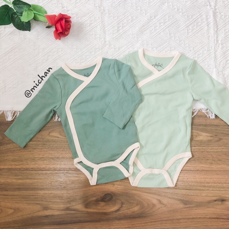 Body chip vạt chéo/cài cúc dài tay
