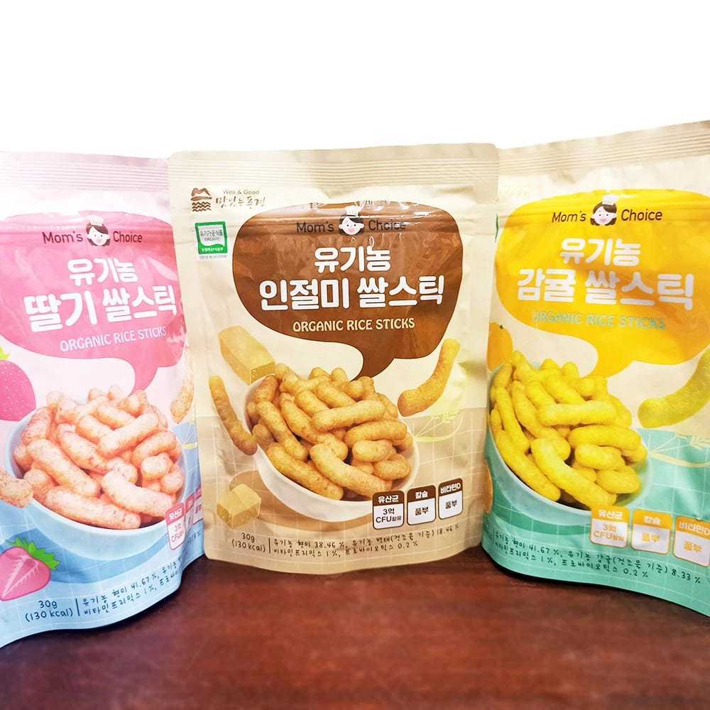 Bánh Gạo Cho Bé Ăn Dặm Bánh Que Mom's choice Hữu Cơ