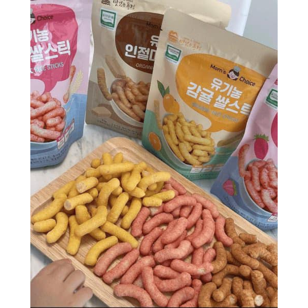 Bánh Gạo Cho Bé Ăn Dặm Bánh Que Mom's choice Hữu Cơ