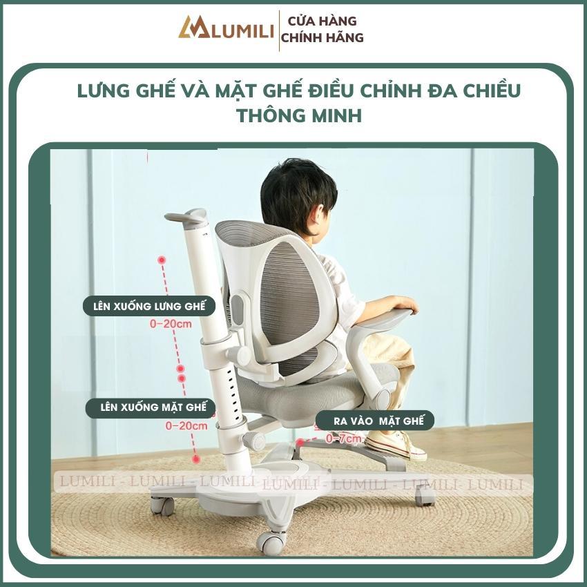 [tặng đai chống gù và bộ vỏ bọc] bộ ghế chống gù thông minh cho học sinh LUMILI DS2 tạo tư thế ngồi đúng bảo vệ cột sống