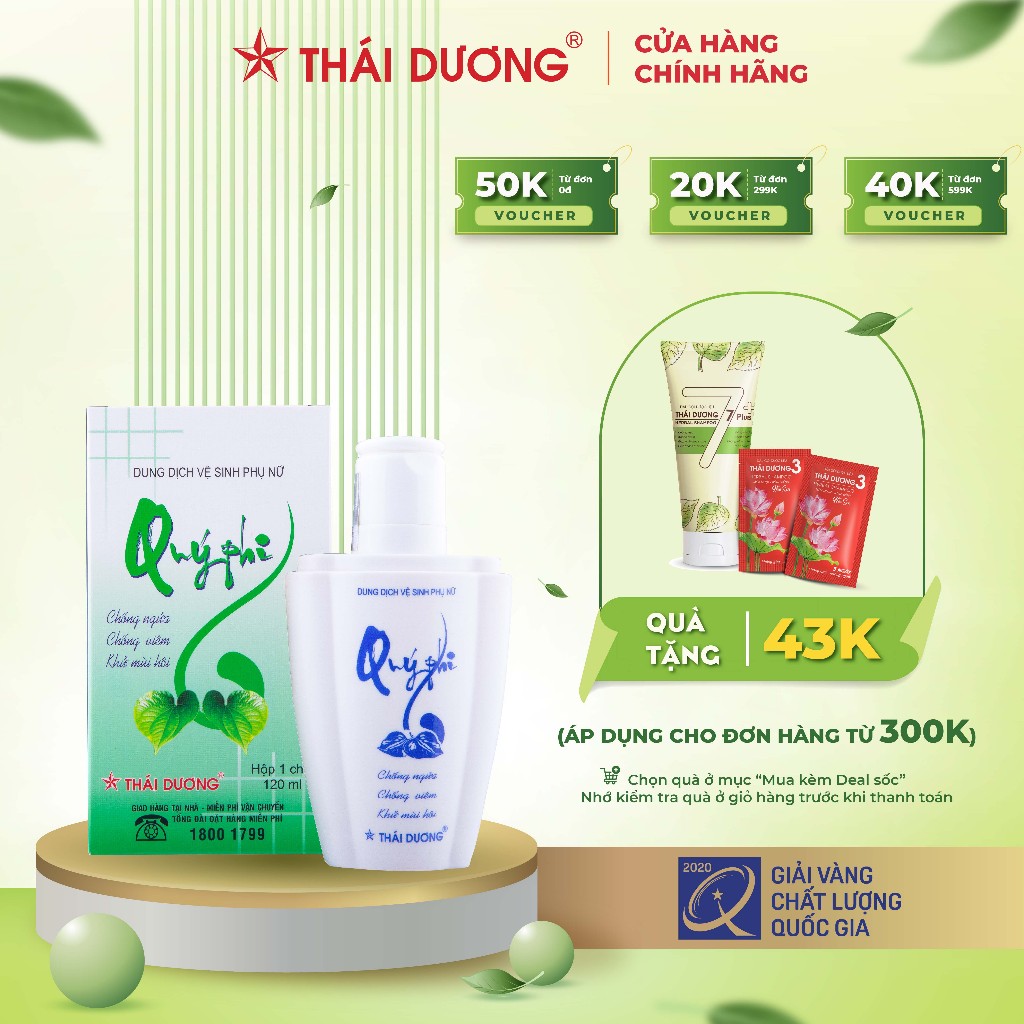 Dung dịch vệ sinh phụ nữ Quý Phi 120ml - Sao Thái Dương