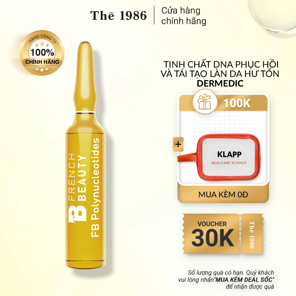 Tinh chất DNA phục hồi và tái tạo làn da hư tổn French Beauty Polynucleotides 5ml
