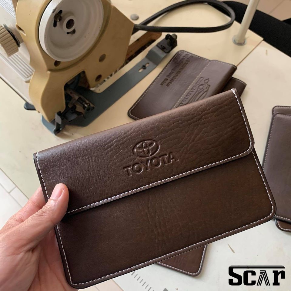 Ví da đựng đăng kiểm, giấy tờ ô tô có logo hãng xe - Bóp đựng giấy tờ xe hơi cao cấp