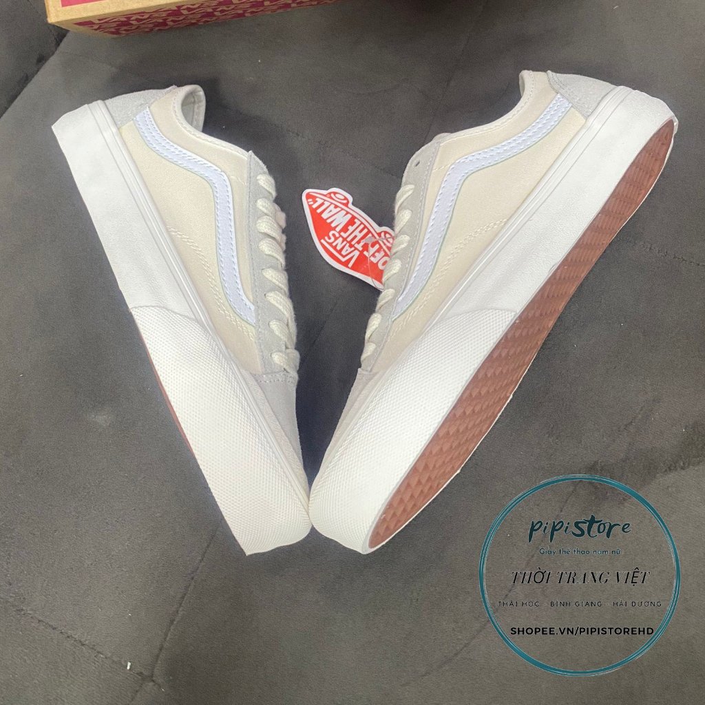 Giày thể thao Vans Old Skool 36 Trắng Xám, size 36 đến 44.