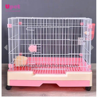 Lồng chó nhựa xịn cao cấp mái bằng 5851