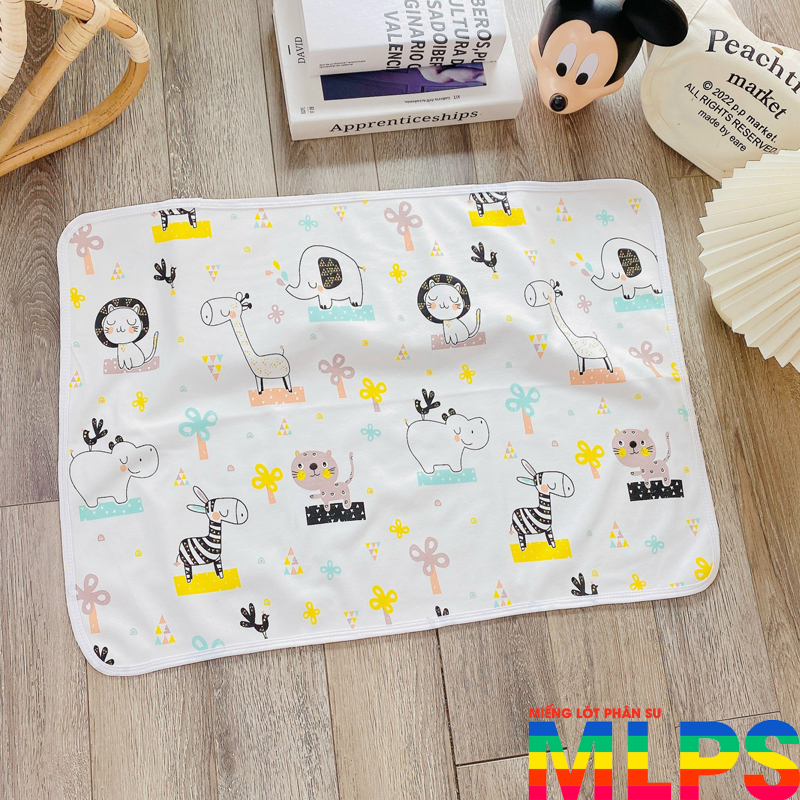 Lót chống thấm HỌA TIẾT dễ thương cho bé 70x50cm L04