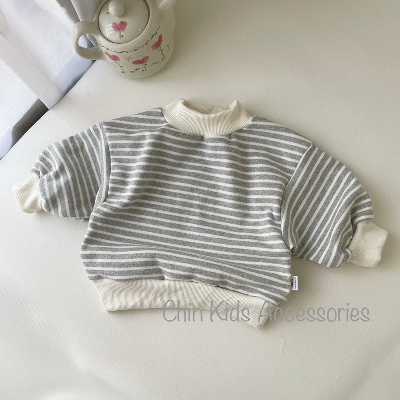 Áo hoodie vải len cotton dày dặn, mềm mại cho bé
