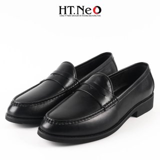 Giày mọi da bò - giày lười HT.NEO (2) da bò 100%  kiểu dáng nam tính lịch lãm, đường may chắc chắn D58