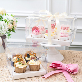5 cái hộp mica trong đựng cupcake có 4 ô, 6 ô hay 12 ô