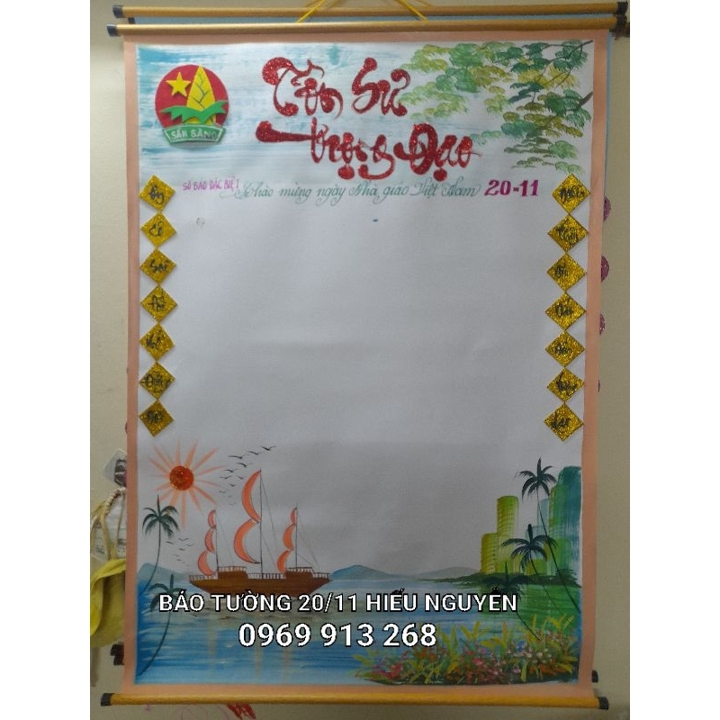 Nẹp treo BÁO TƯỜNG A0 kt 86cm ×120cm
