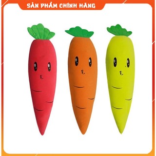 Gối ôm hometex hình củ cà rốt, thú nhồ bông dành cho bé trai và gái