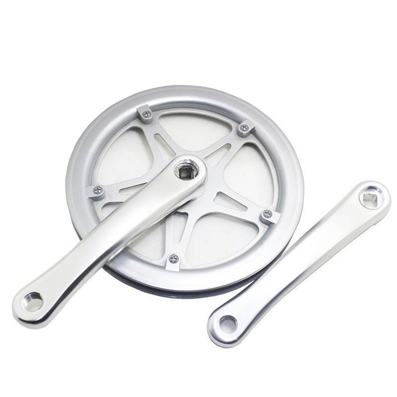 Bộ đùi đĩa nhôm 48 răng + 52 răng dành xe đạp thao 1 tầng