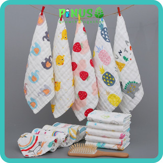 Khăn sữa sợi tre xuất Nhật 6 lớp cho bé, Mẹ Bé Pinus, Khăn xô sữa cho bé 6 lớp siêu mềm KT 27 x 27 cm