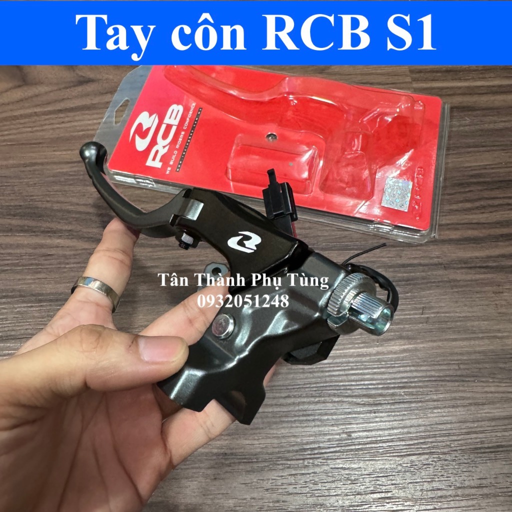 Tay thắng RCB S1 17mm màu xám bình dầu rời: Tay côn Trái, Tay dầu Trái/Phải
