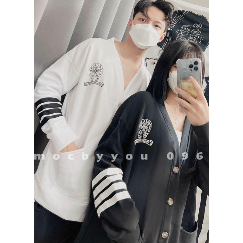 Áo Khoác Cadigan HÌNH THẬP 4 VẠCH  chất Nỉ cotton ,form rộng unisex phong cách Hàn Quốc - Bảo Ngọc Boutique