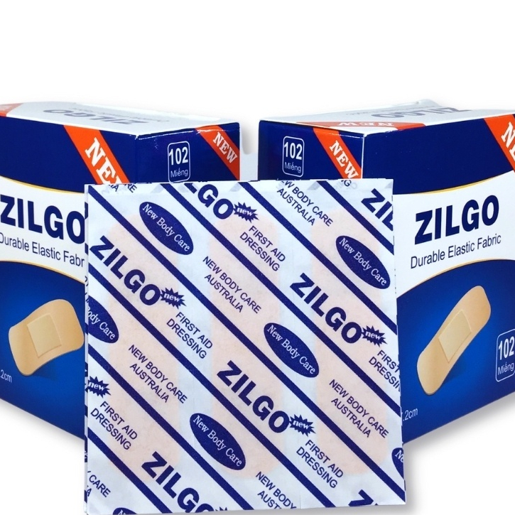 Băng Gâu ZILGO Hộp 102 Miếng Dán Vết Thương, Băng Cá Nhân Urgo, Băng Y Tế Sơ Cứu Vết Thương
