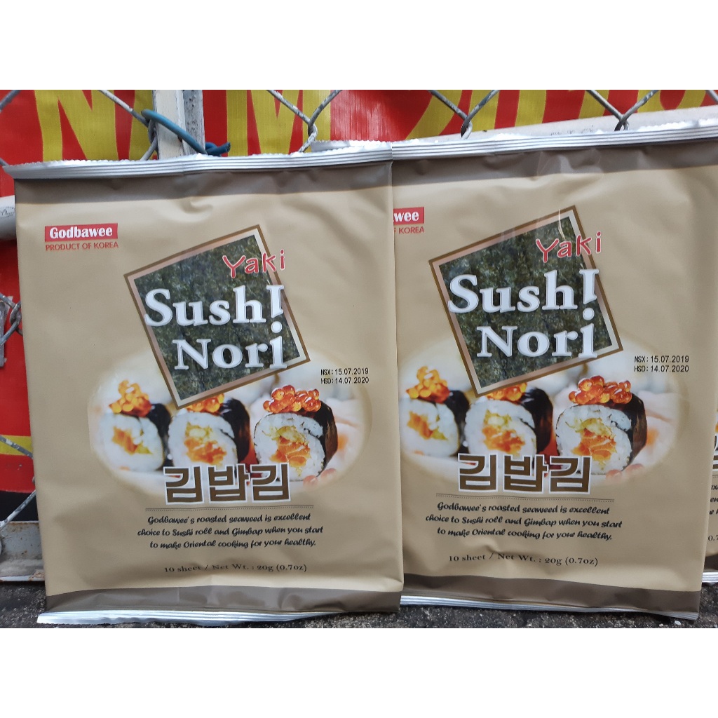 Rong biển cuộn cơm Yaki Shushi Nori Godbawee 20g