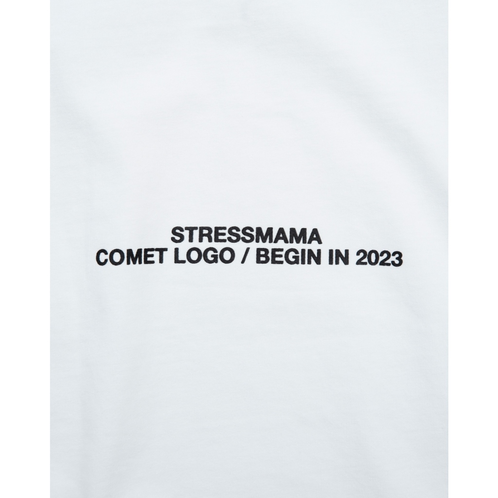 Stressmama Áo thun SSMA BIG COMET LOGO White T-Shirt Cotton vải dày 280 GSM thoáng mát in lụa thủ công Local Brand