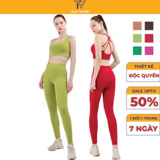 Bộ đồ tập gym nữ cao cấp, set đồ tập yoga vải lufabric thấm hút, áo tập đan dây lưng có mút shanvi collection tavy