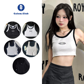 Calem Club - Áo Croptop thun gân hai dây bản to form ôm body tôn dáng