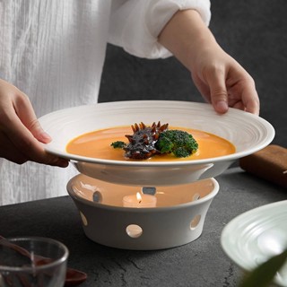 Đĩa hâm nóng thức ăn, bát đĩa decor nhà hàng